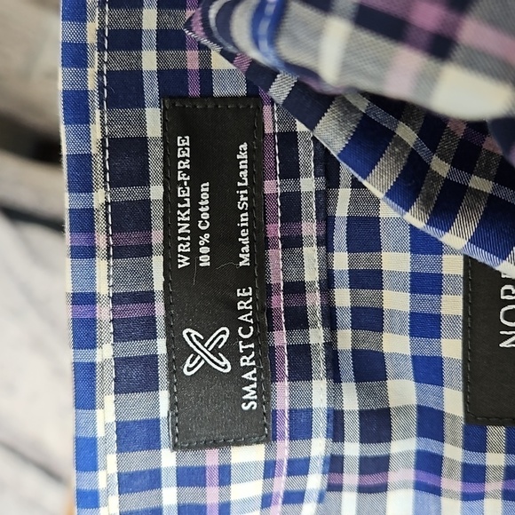 Nordstrom Men's Shop Plaid Short Sleeve Button Down Shirt Size Large regular fit - Picture 7 of 7